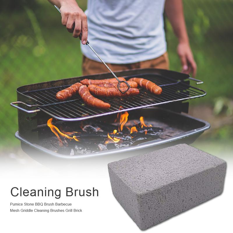 Sikat Pembersih Panggangan BBQ Brick Block Pot Brush Barbecue Cleaning Stone Pumice Brick Untuk Rak Barbekyu Alat Dapur Luar Ruangan