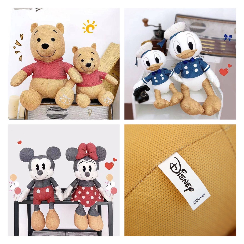 Koleksi Mainan Disney Nostalgia Plush Mickey, Minnie, Winnie, Dan Donald, Lebih Banyak!