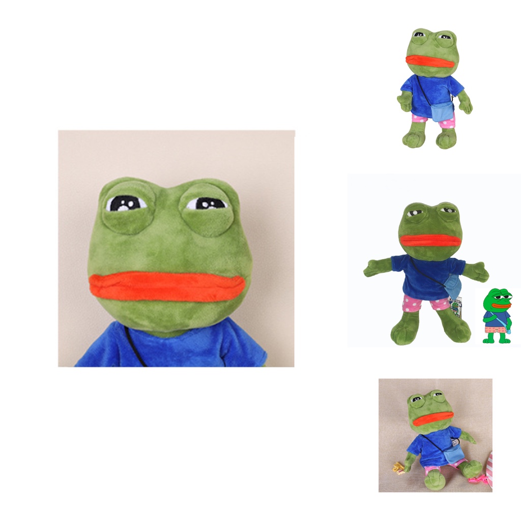 Cuddly Sad Frog Plush Toy Stuffed Animal Boneka Mainan Boneka Nyaman