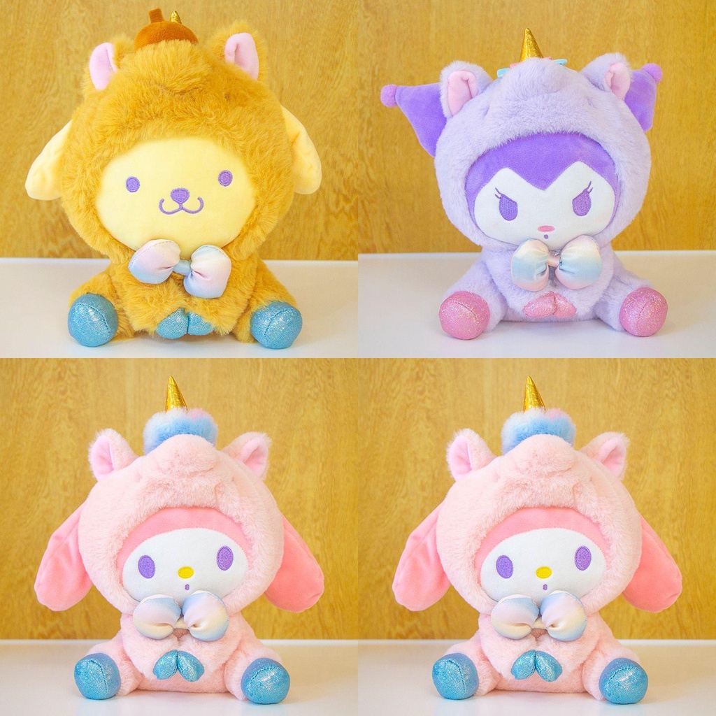 Soft-touch Sanrio Kuromi Hellokitty Melody Pachacco Cinnamoroll Unicorn Boneka Mainan Mewah Hadiah Anak