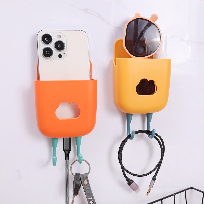 [Unggul] Alat Tulis Kosmetik Rak Organizer Permata Remote Controls Phones Holder Kotak Simpan Benda Hemat Ruang Tempat Penyimpanan Multi scene Punch-free