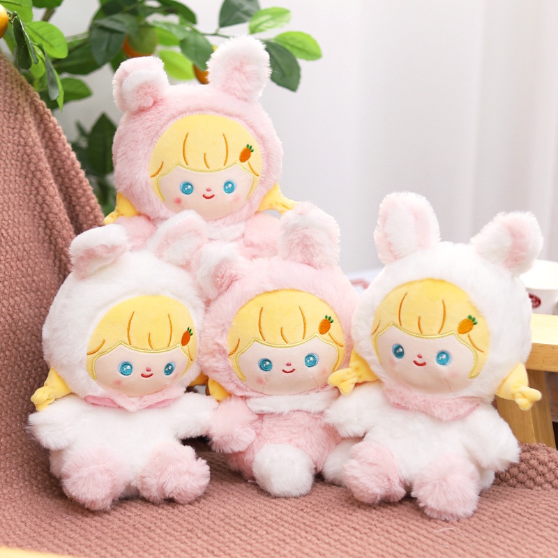 Mainan Plush Anak Perempuan Kelinci Boneka Katun Pp Menggemaskan Untuk Anak-Anak 25cm