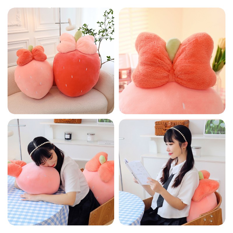 Boneka Plush Strawberry Warna Warni Dan Lucu Dengan Isian Katun Pp