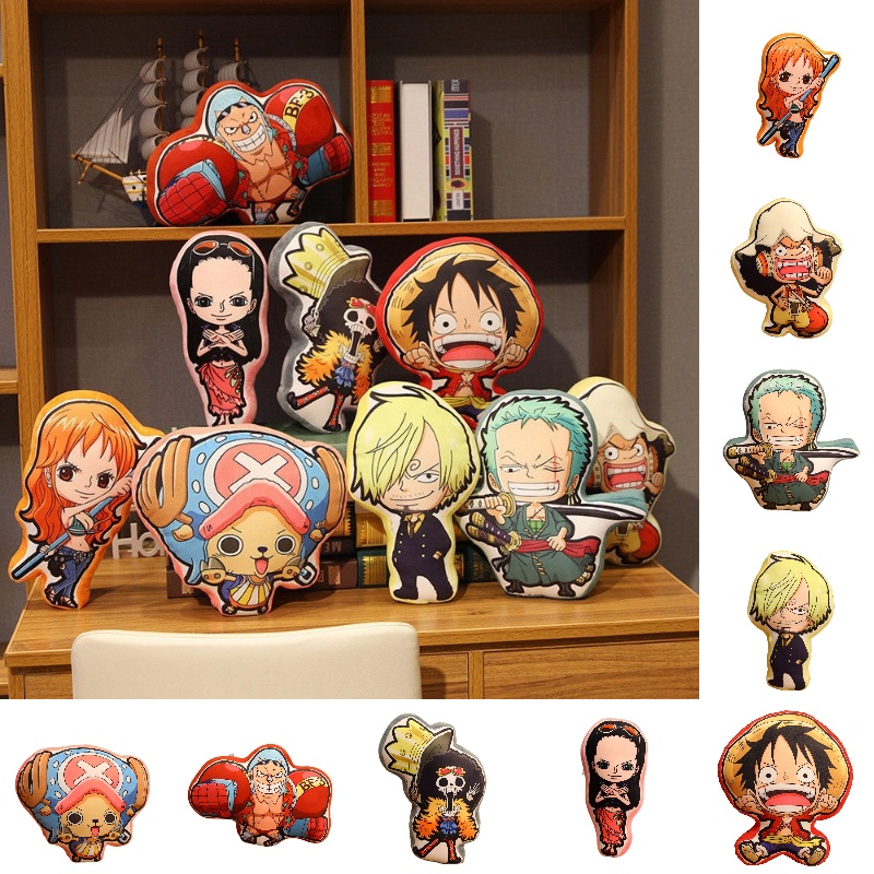 Bantal Plush Bajak Laut Kartun One Piece Luffy Sanji Chopper Usopp Robin Brook Frankie Karakter)