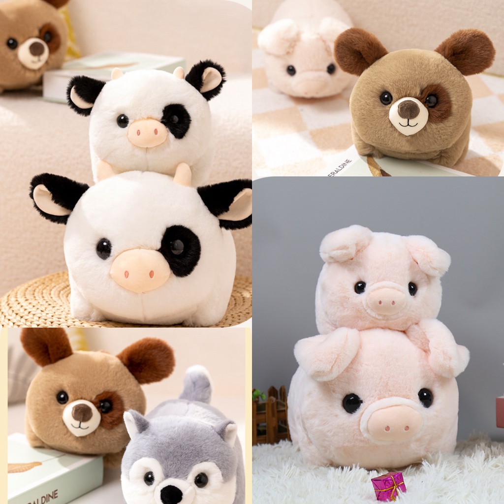 Boneka Plush Binatang Cuddly Dan Lembut, Ideal Untuk Anak-Anak Segala Usia Desain Hewan Yang Berbeda