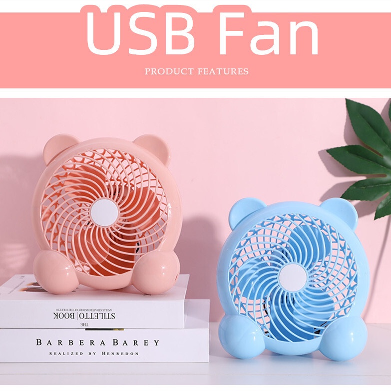 Usb Mini Fan Mute Kipas Angin Kantor Desktop Asrama Ultra-quiet Sleek Stylish Touch -tone USB Plug Power -Kipas Hemat