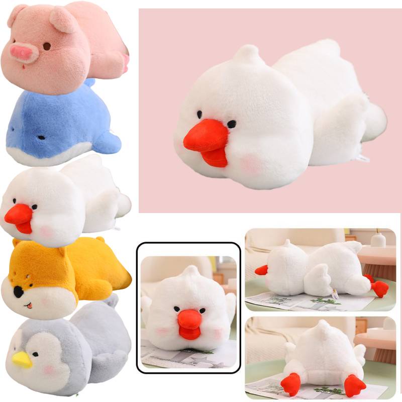 Mainan Plushie Penghangat Hati, Pinguin, Corgi, Babi, Ayam, Dan Lumba Hadiah Yang Sempurna Untuk Anak