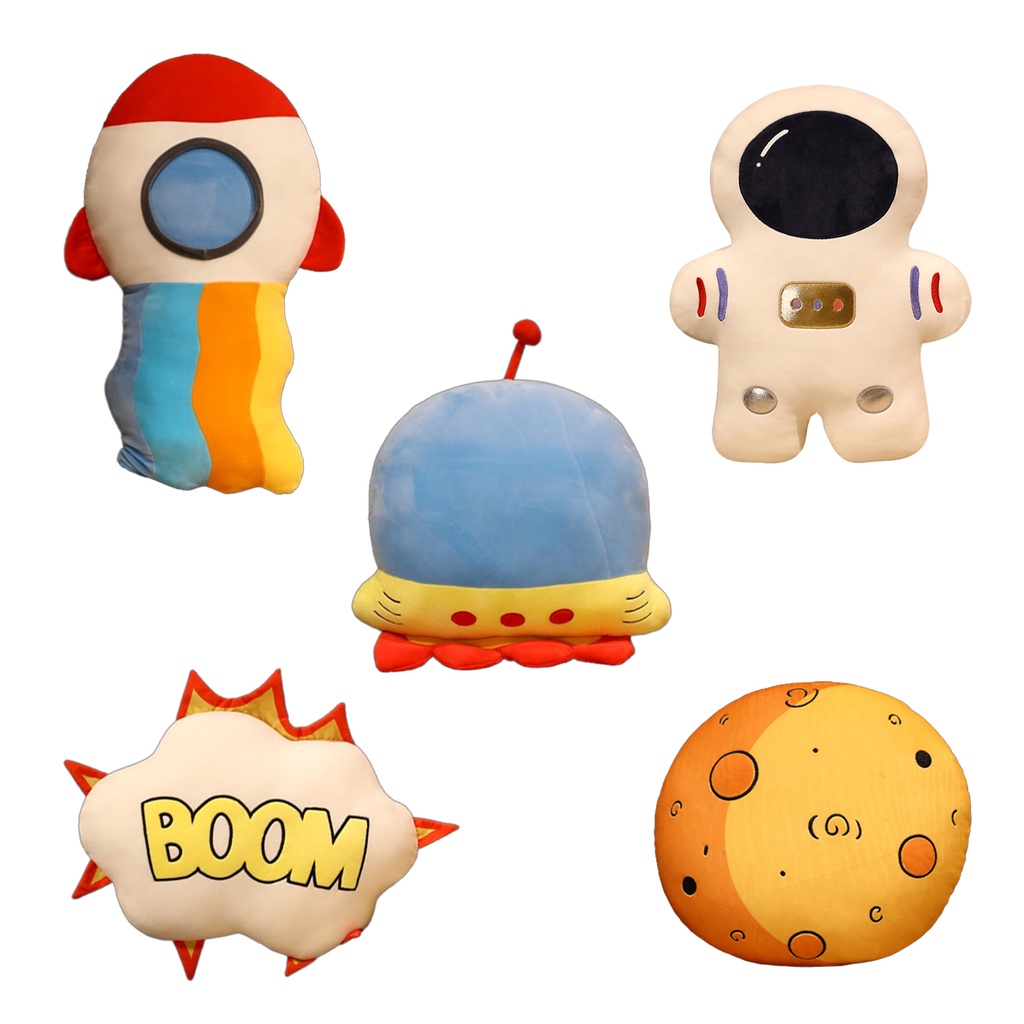 Space Explorer Rocket Ship Mainan Mewah Bantal Cushion