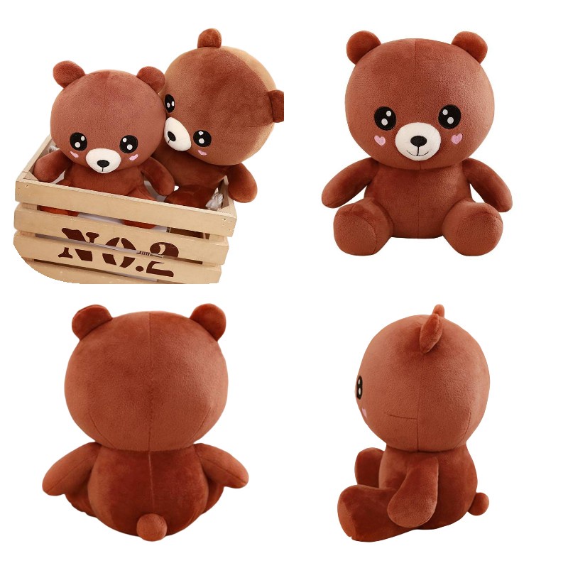 Mainan Boneka Boneka Teddy Bear Coklat Lembut Dan Berbulu Untuk Anak Dan Balita