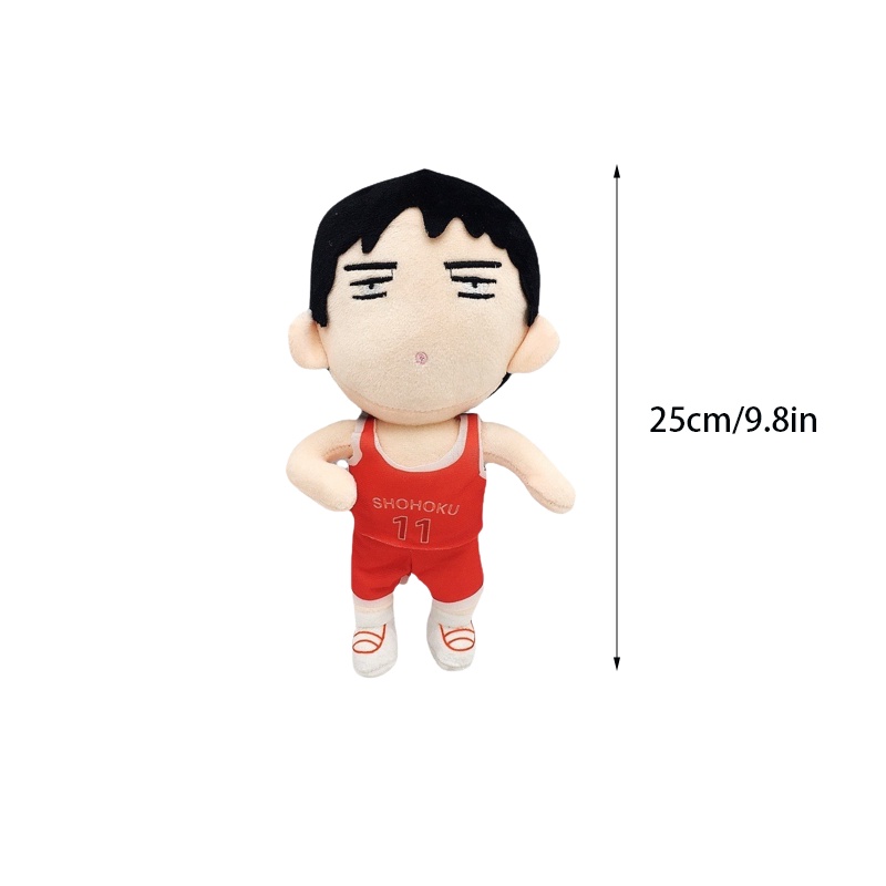 25 cm Slam Dunk Mainan Mewah Hisashi Mitsui Rukawa Kaede Boneka Bantal Basket Kipas Hadiah