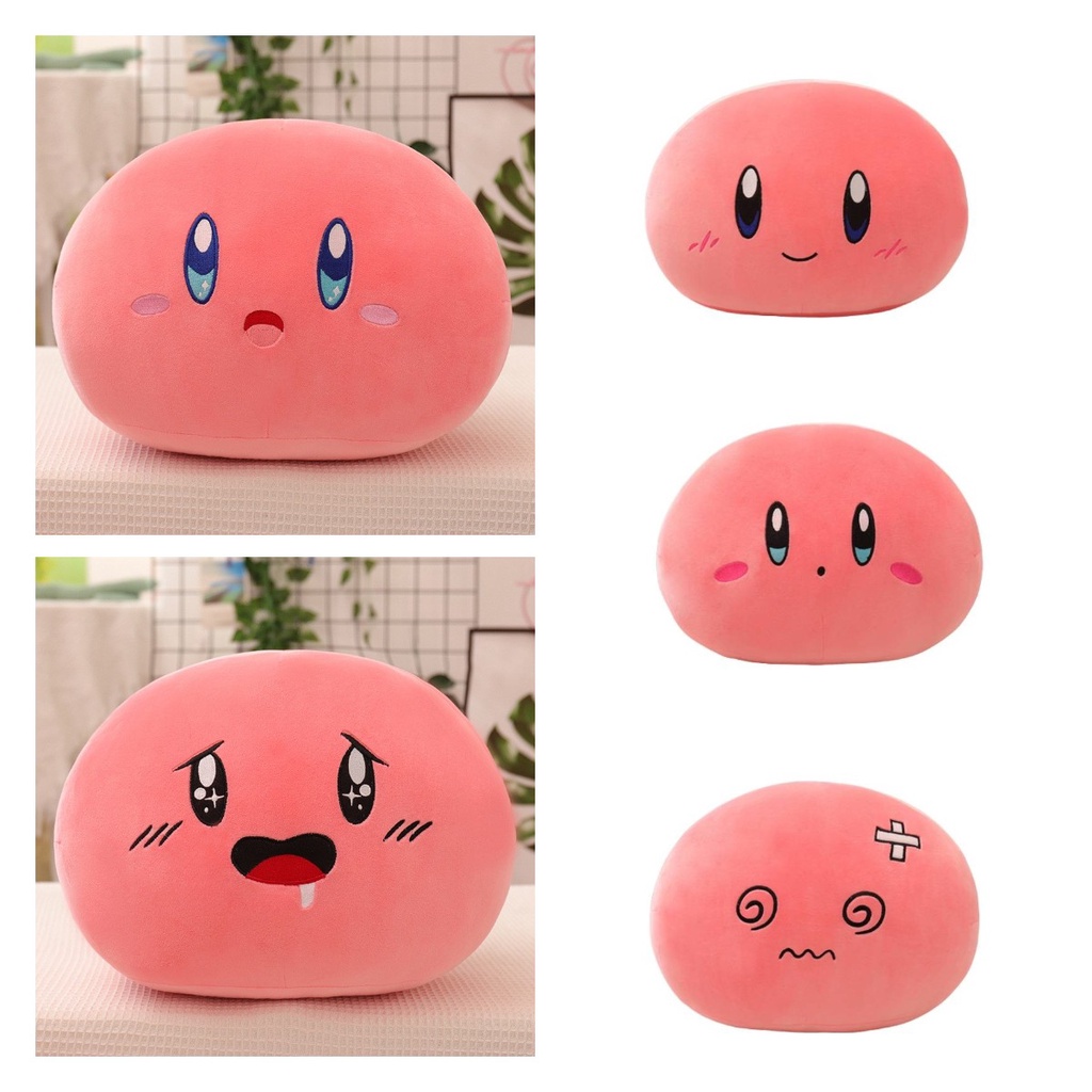 Kirby Inspired Short Plush Sleeping Cushion Lembut Dan Menggemaskan Plushie Untuk Anak Perempuan Dan Anak-Anak Bagus Untuk Dekorasi Kamar