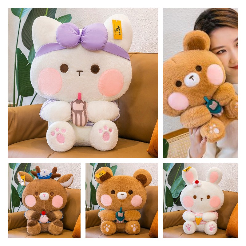 Mainan Plush Beruang Honey Kiss Lembut Dan Cuddly Untuk Hadiah Ulang Tahun Anak