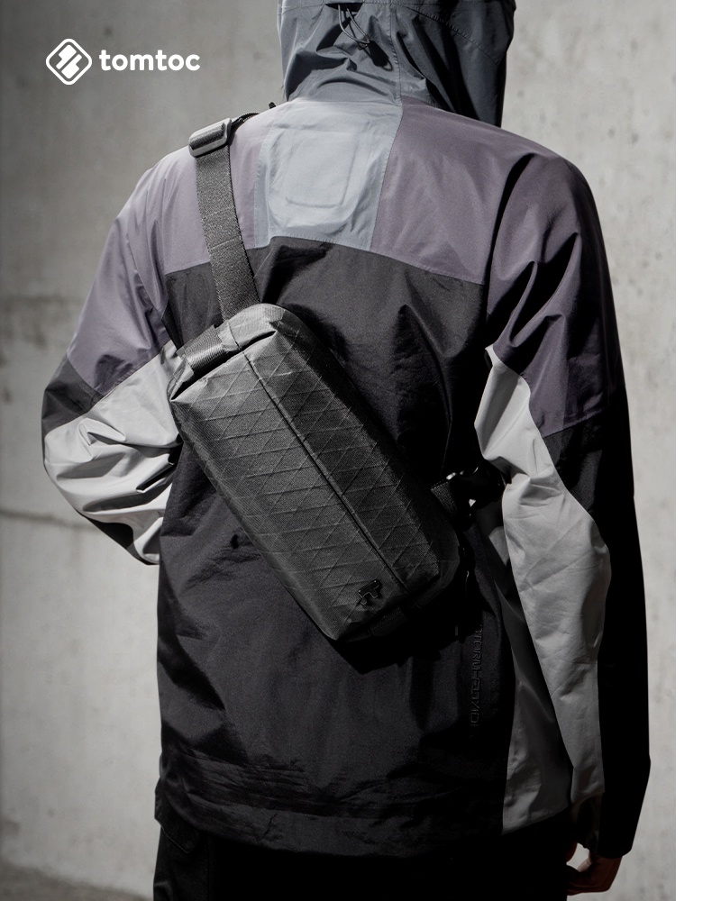 Tas selempang pria Tomtoc kantong salib tubuh pria kantong pinggang wanita satu bahu kantong salib t