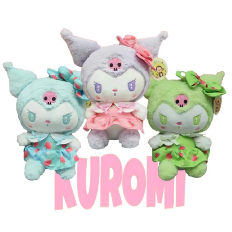 Mainan Plush Kuromi Trendy Dengan Rok Ungu Dan Biru Desain Authentic Cocok Untuk Semua Usia