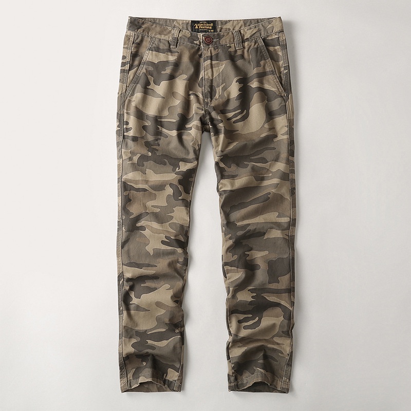 Celana Olahraga Pria Kemaja Pria Versi Korea  Kaji Men's New Workwear Casual Pants Large Cotton Camo
