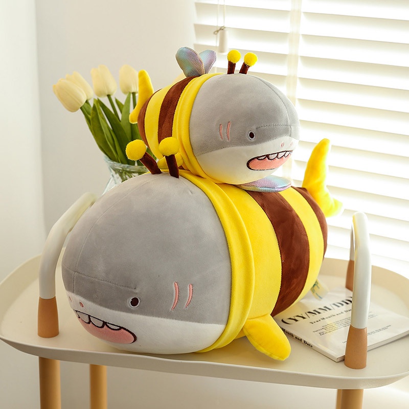 Mainan Mewah Bee-shark Kuning Sebagai Hadiah Ultah