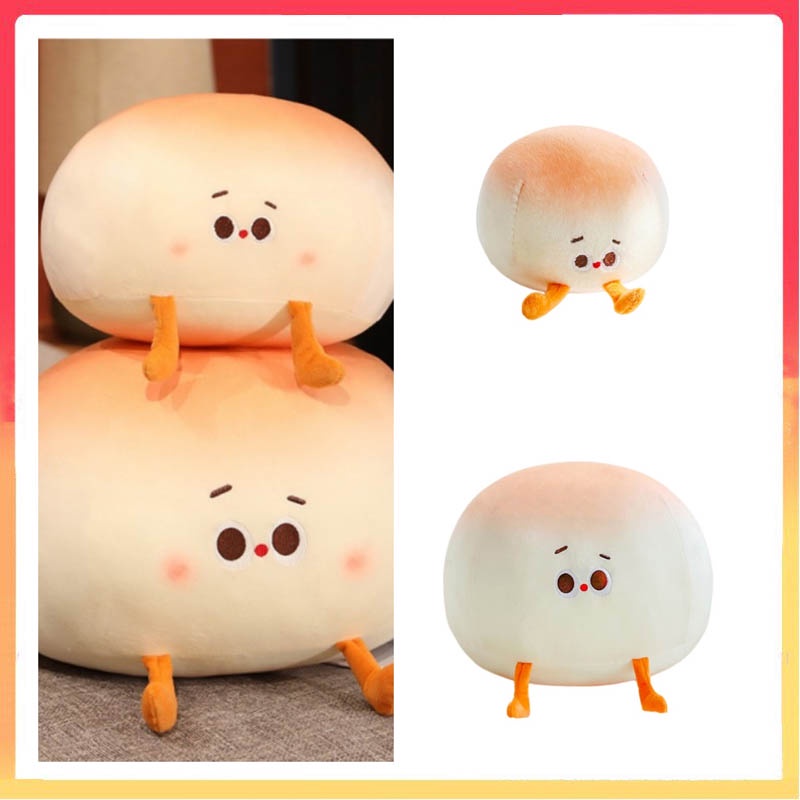 30cm Indah Lembut Mantou Bantal Kreatif Roti Boneka Mainan Mewah Hadiah Untuk Anak