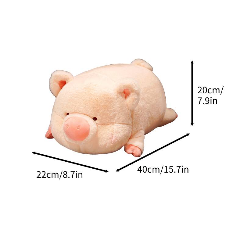 40cm Pink Pig Boneka Binatang Bantal Anak Perempuan Manis Lucu Lembut Pendek Bahan Mewah 40cm