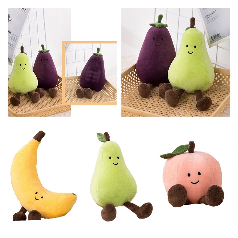 Boneka Binatang Buah Dan Sayur Lucu Dan Cuddly- Cocok Untuk Anak Segala Usia