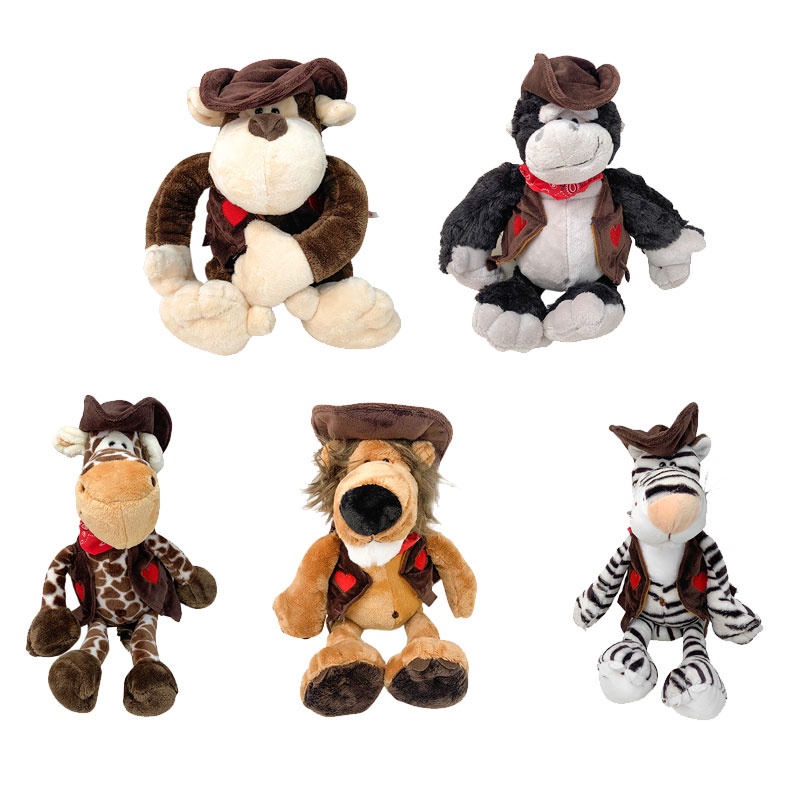 Cuddly Lucu Dan Boneka Binatang Singa, Macan, Rusa, Dan Monyet, Gorilla