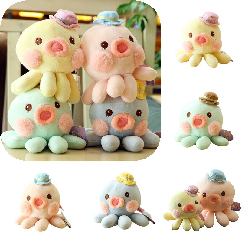 Huggable Octopus Plushie Cute And Cuddly Stuffed Animal Untuk Bayi Tidur Dan Bermain Cocok Untuk Gifting