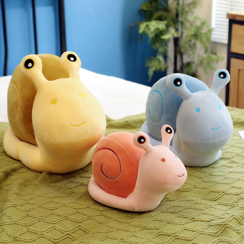 Lucu Dan Cuddly Plush Snail Toy- Boneka Bantal Binatang Lembut Dan Nyaman Untuk Anak Dan Bayi Hadiah Ulang Tahun Yang Sempurna