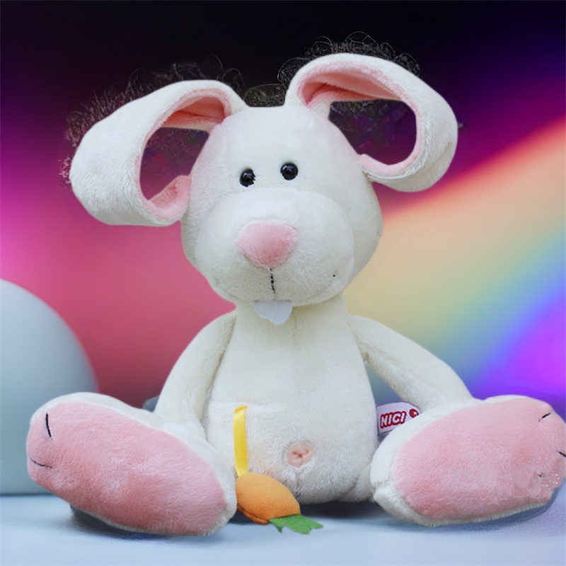 Boneka Lovely Rabbit Animal Dengan Wortel, Telinga Panjang Dan Bulu Lembut Untuk Dan Anak Perempuan