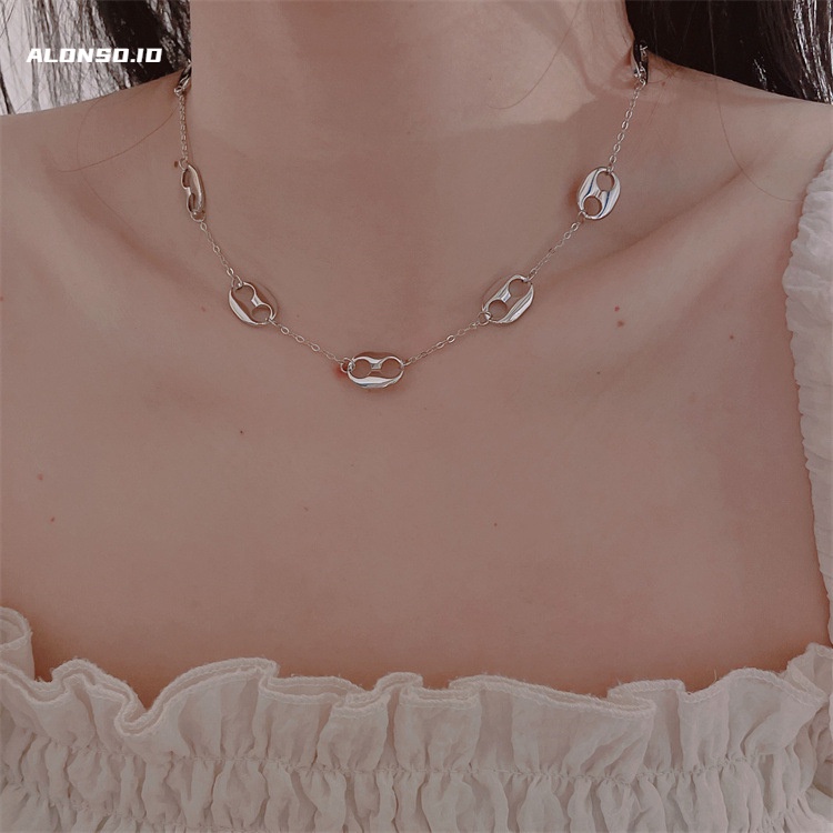 Kalung Hidung Babi Aksesoris Rantai Klavikula Kepribadian Fashion Sederhana