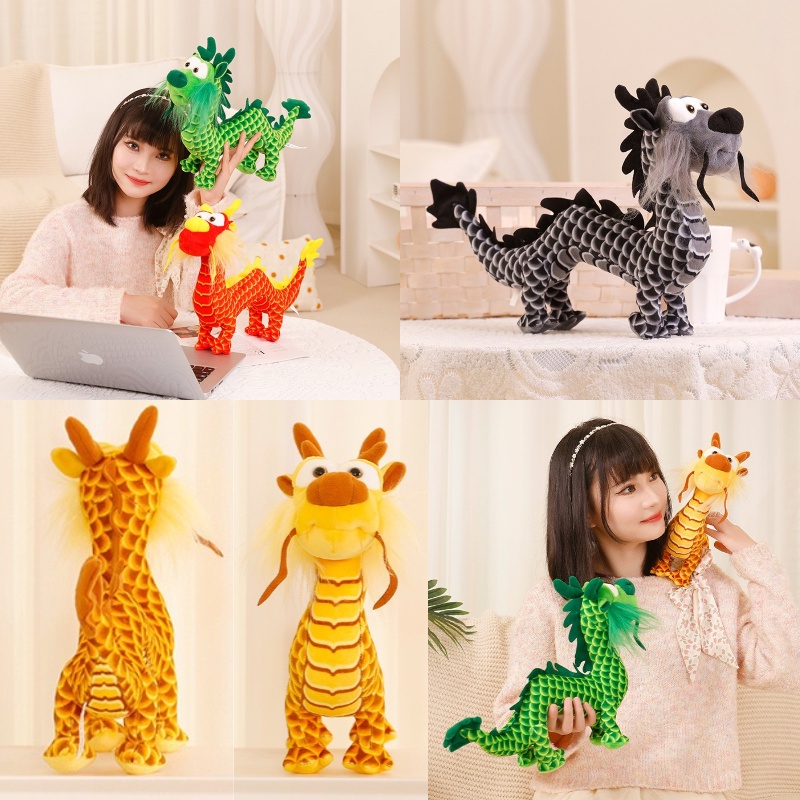 Exquisite Dragon Plushie Untuk Dekorasi Kamar Tidur Atau Ruang Tamu Anak-Anak, Tersedia Beberapa Warna