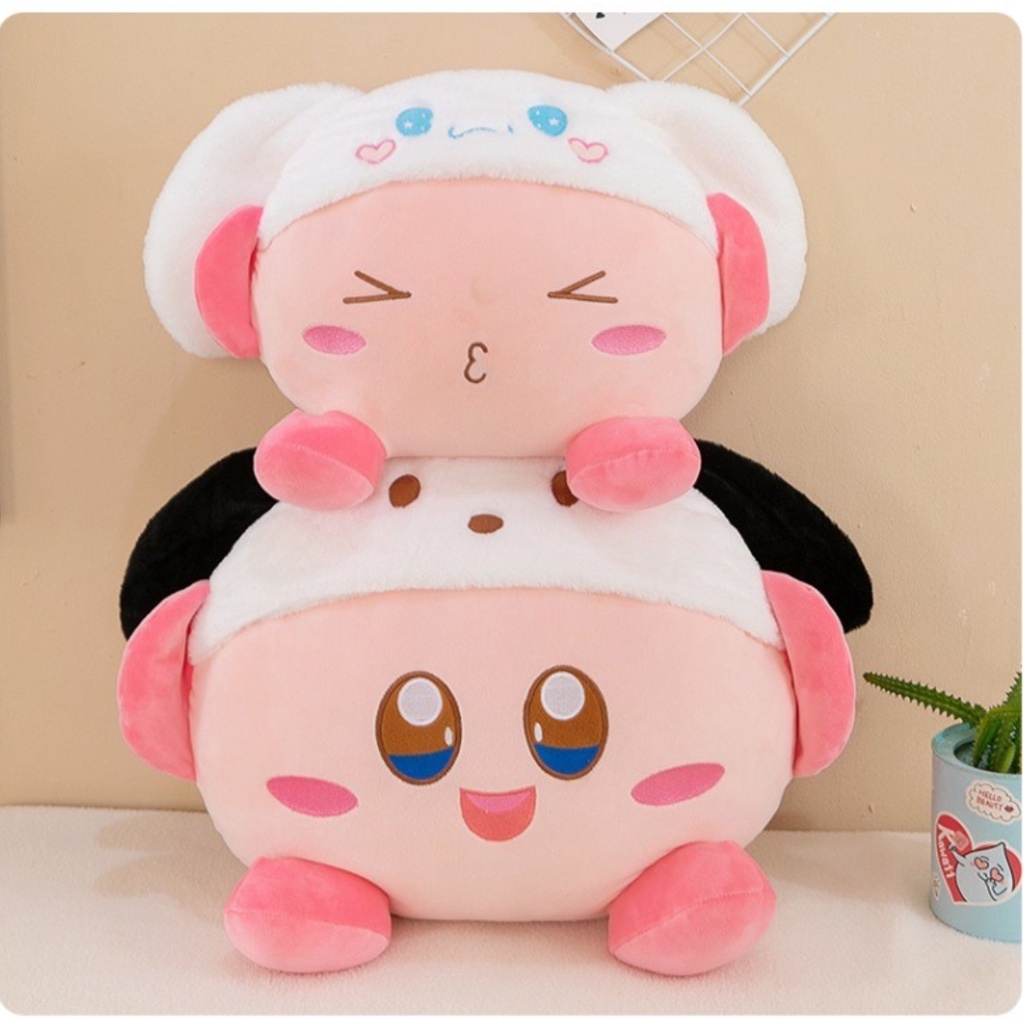 Adorable Kirby And Cinnamoroll Plush Cushion Bantal Untuk Tidur Nyenyak