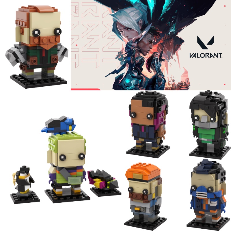 Customizable Gobricks Moc Fearless Kepala Akad Miniatur Figure Blok Bangunan