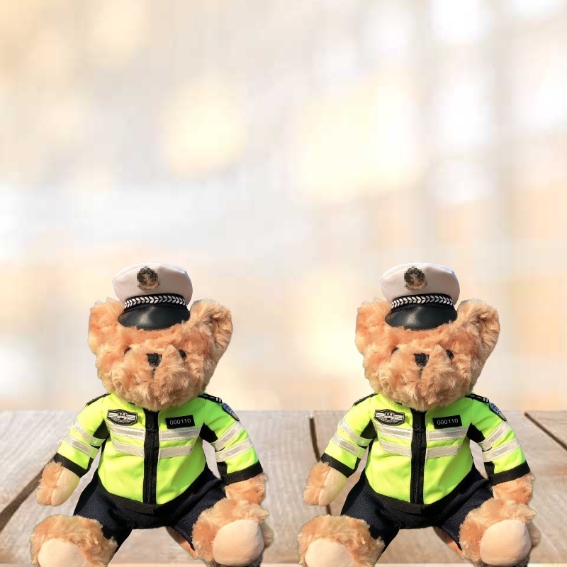 Teddy Bear Lucu Dan Bisa Di Peluk Di Motor Dengan Pakaian Polisi