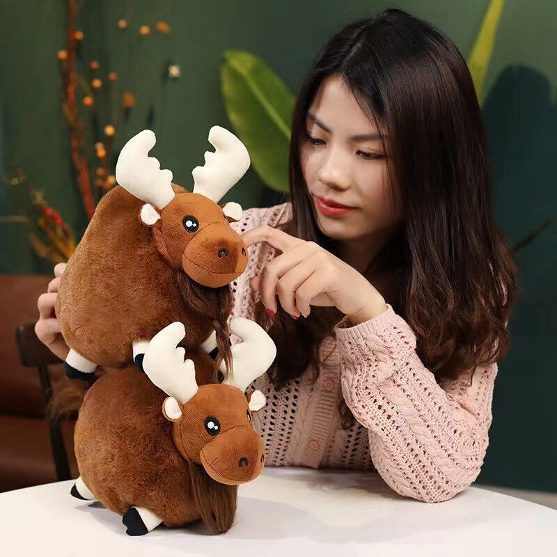 Huggable Camel Deer Stuffed Animal Toy Untuk Naptime Anak