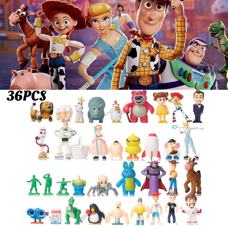 Pvc Mini Figure Set Toy Story 4karakter Woody, Buzz Lightyear, Dan Lainnya!