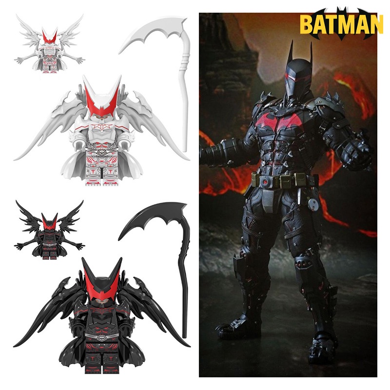 Mainan Bata Bangunan Hellbat Batman Tinggi 1,77in, Bahan Plastik Abs, Koleksi Remaja, Hias