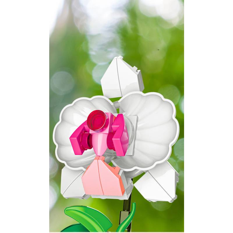 Gelas Teh Susu Bunga Blok Bangunan Hiasan Meja Mainan Hadiah Ulang Tahun