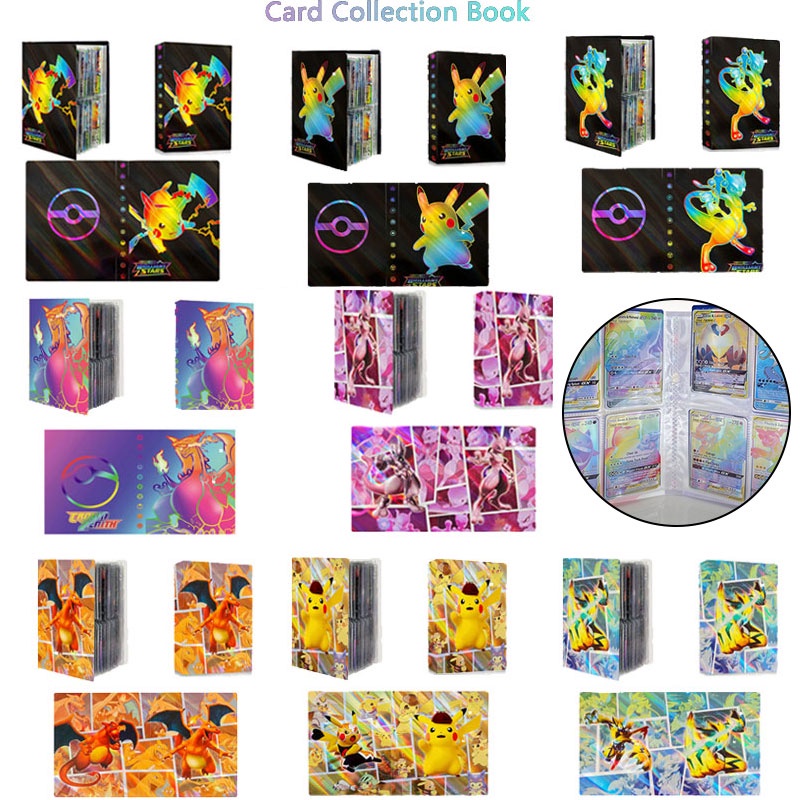 Buku Koleksi Kartu Pokemon Warna Warni Untuk Pecinta Hewan Peliharaan Sampul Pp Isi 30halaman 32,5cm X 20cm