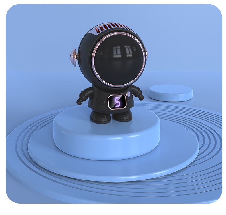 Astronot Kipas Angin Gantung Leher Kipas Mini Portable USB Dengan Lanyard Leher Rechargeable Cooling Fan Kipas Genggam USB Portable Fan Mini Fan Neck Fan Kipas Angin Mini Portable