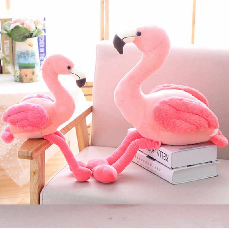 Flamingo Plush Toy Pillow Bantal Untuk Anak Lembut Dan Cuddly, Kain Plush Pendek, Pink, 25cm /35cm /50cm