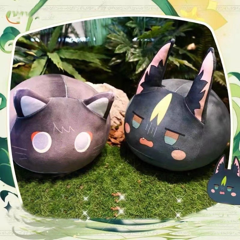 Genshin Impact Paimon Plushie Cat Boneka Pangsit Kucing Dengan Bulu Lembut