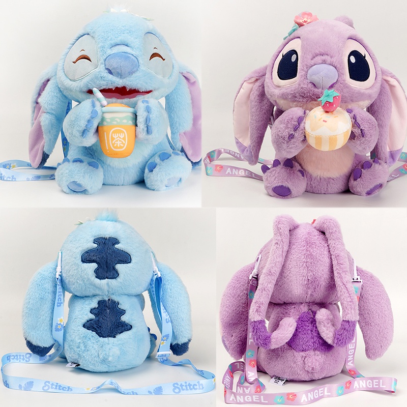 Mainan Plush Angel Stitch Disney Dengan Wangi Lilac Bulu Lembut Dan