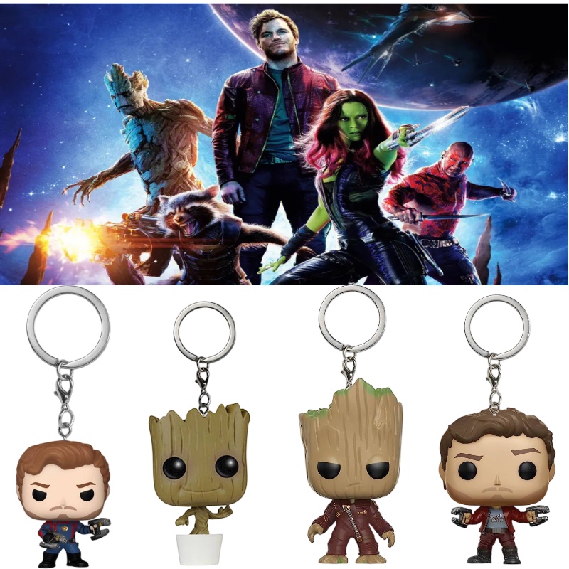 Patung Pvc Koleksi Marvel Set Star-lord And Groot