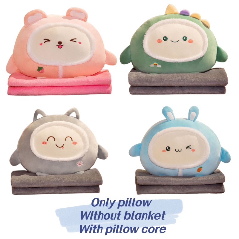 Bantal Plush Kartun Gaya Korea Untuk Tidur Siang Kantor Dan Pemakaian Mobil, Bantal Empuk Dan Nyaman Dengan Isian Katun 40x40x20cm