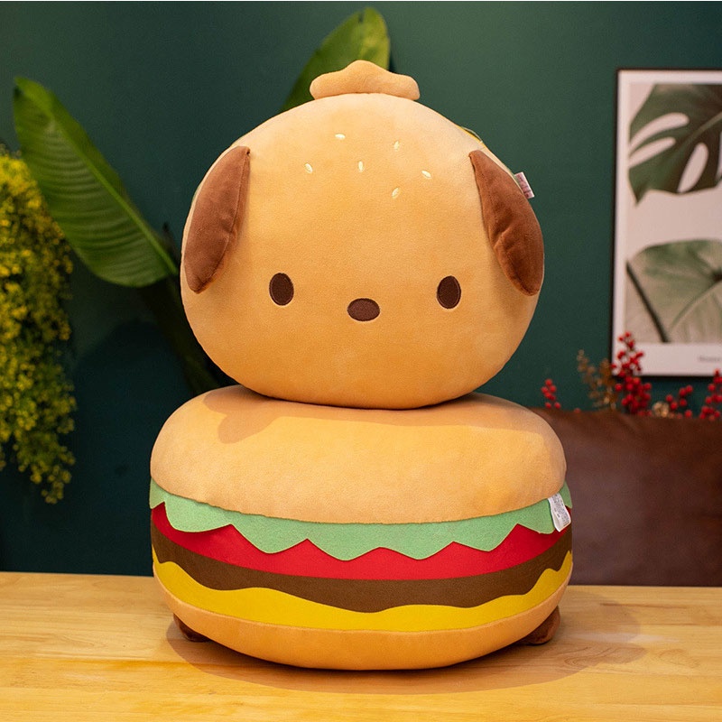 Bantal Tidur Boneka Plush Nap Hamburger Dog Irresistible Untuk Semua Usia