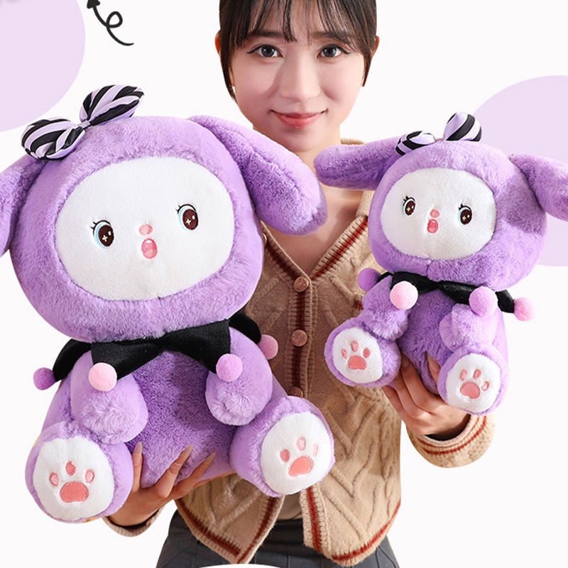 35 Cm/25 cm Kelinci Ungu Mainan Mewah Boneka Boneka Bantal Tidur Bantal Sofa Hadiah Anak