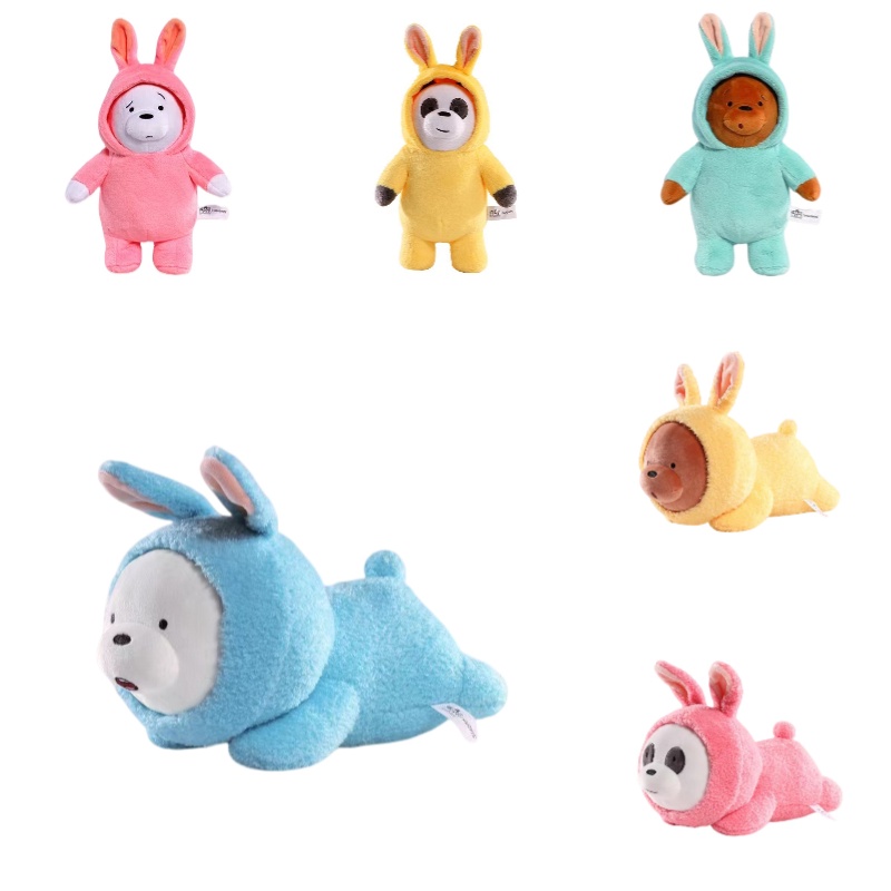 Cuddly Fuzzy and Naked Bear Boneka Binatang Menggemaskan Bunny Outfit