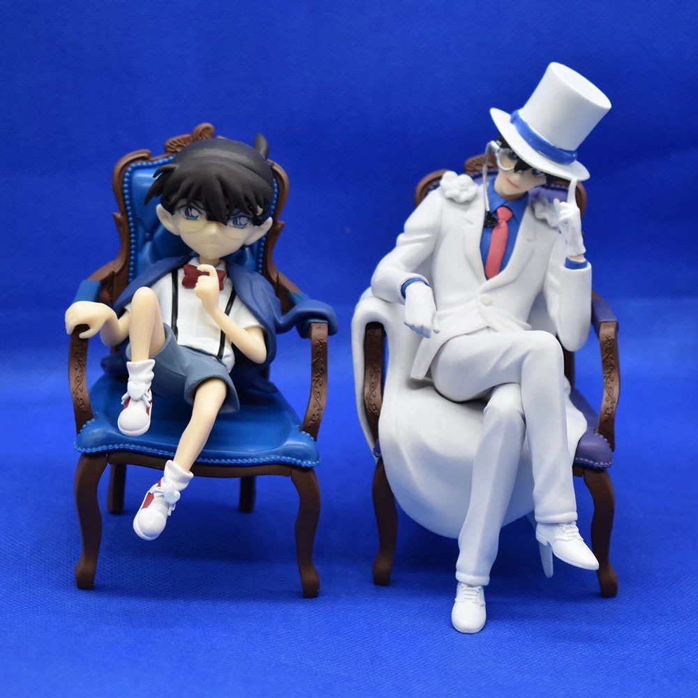 14cm Detektif Conan Haibara Ai Kidd Kursi Duduk Figure Model Mainan Hadiah Dekorasi Rumah