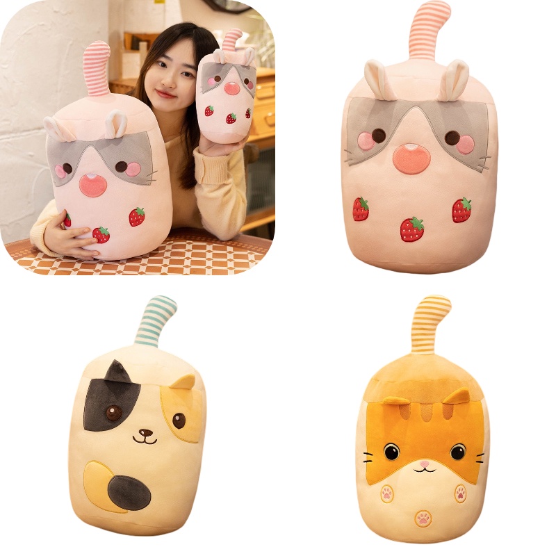 Mainan Boneka Plush Hewan Aneh Bulu Pendek Bunny Kucing Dan Anjing Untuk Semua Usia