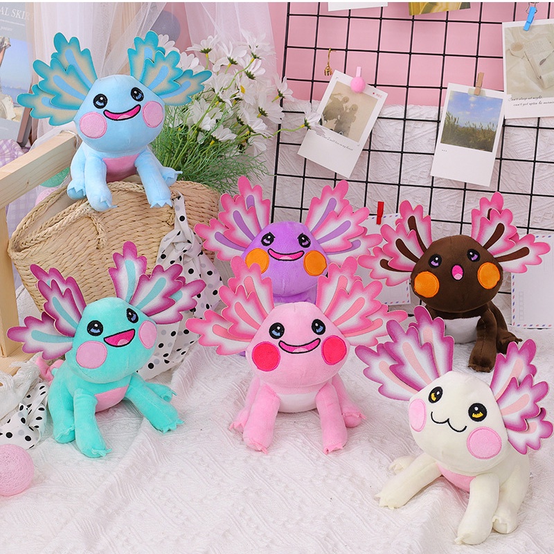 Axolotl Plush Lembut Dan Menggemaskan 6pilihan Warna Cocok Untuk Remaja Dan Dewasa Yang Suka Anime Dan Video Game