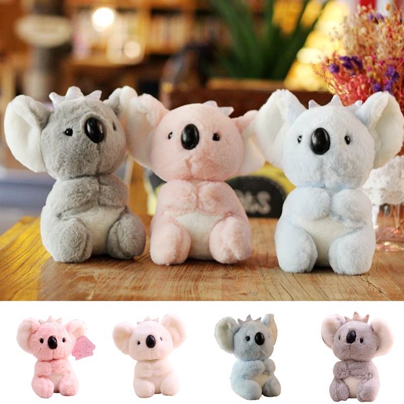 Boneka Koala Plush Kecil Dengan Mahkota Ultra-soft Pendek Mewah Souvenir Australia 23cm